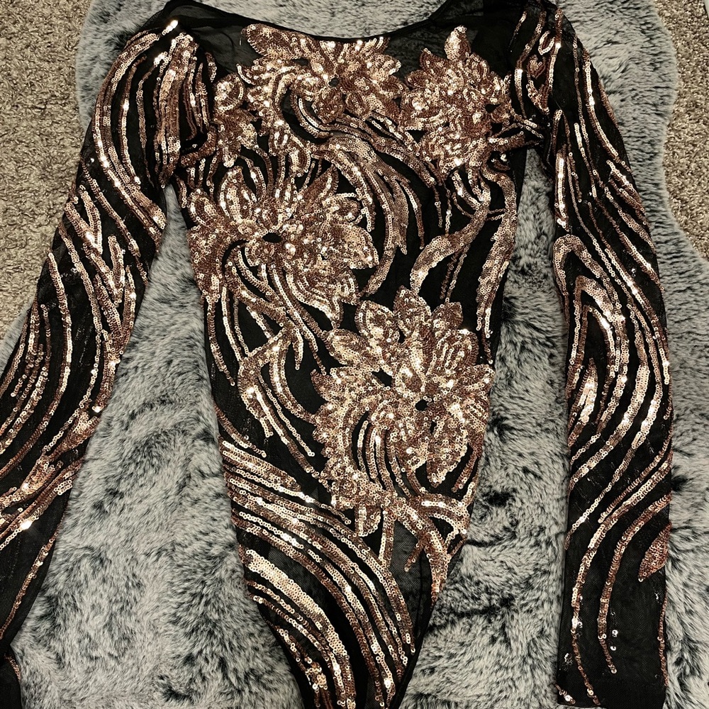 sparkly mesh bodysuit